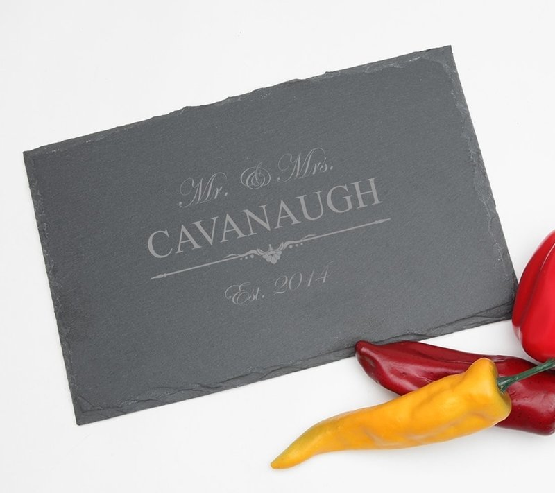 Personalized Slate Cheese Board 11 x 7 DESIGN 19