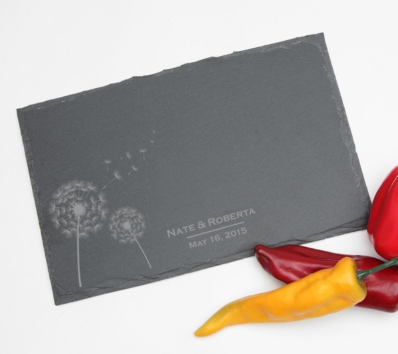 Personalized Slate Cheese Board 11 x 7 DESIGN 28