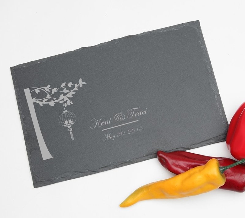 Personalized Slate Cheese Board 11 x 7 DESIGN 32