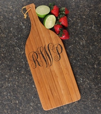 Personalized Cutting Board Engraved Bamboo 16 x 5 DESIGN 1