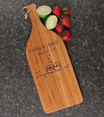 Personalized Cutting Board Engraved Bamboo 16 x 5 DESIGN 29