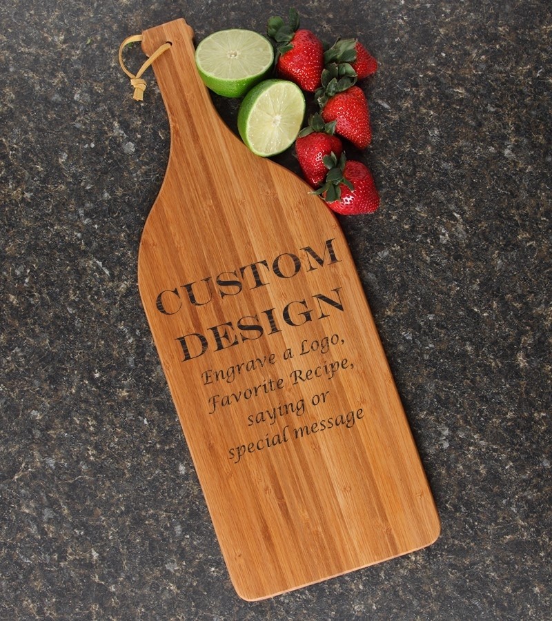 Personalized Cutting Board Engraved Bamboo 16 x 5 DESIGN 13