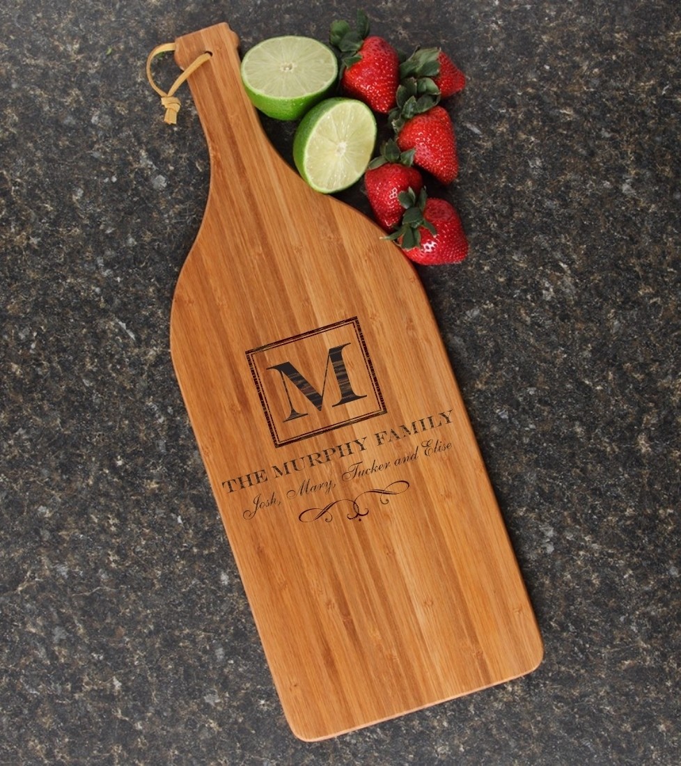Personalized Cutting Board Engraved Bamboo 16 x 5 DESIGN 41