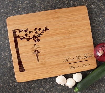 Engraved Bamboo Cutting Board Personalized 15x12 DESIGN 32