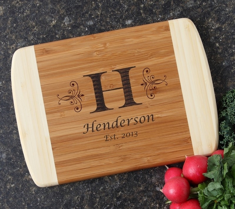 Personalized Cutting Board Custom Engraved 10 x 7 DESIGN 2
