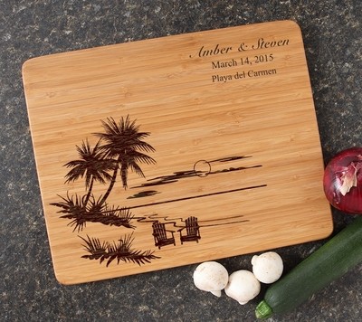 Engraved Bamboo Cutting Board Personalized 15x12 DESIGN 33