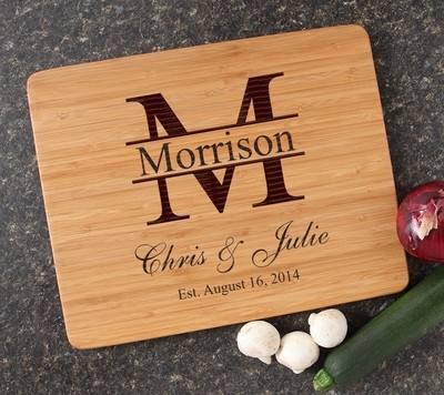 Engraved Bamboo Cutting Board Personalized 15x12 DESIGN 24