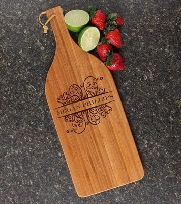 Personalized Cutting Board Engraved Bamboo 16 x 5 DESIGN 4
