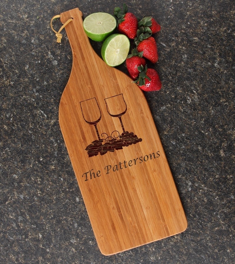 Personalized Cutting Board Engraved Bamboo 16 x 5 DESIGN 5