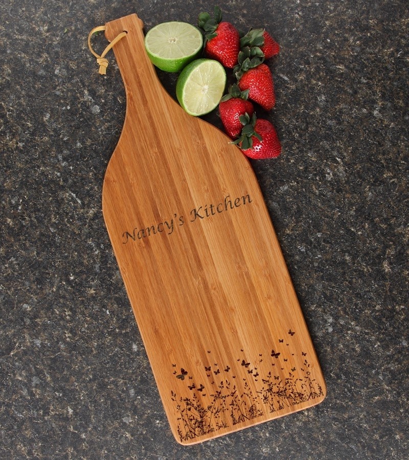 Personalized Cutting Board Engraved Bamboo 16 x 5 DESIGN 30