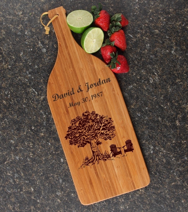 Personalized Cutting Board Engraved Bamboo 16 x 5 DESIGN 31