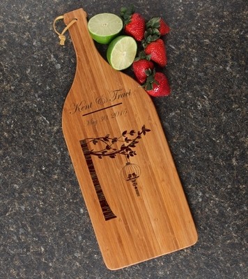 Personalized Cutting Board Engraved Bamboo 16 x 5 DESIGN 32