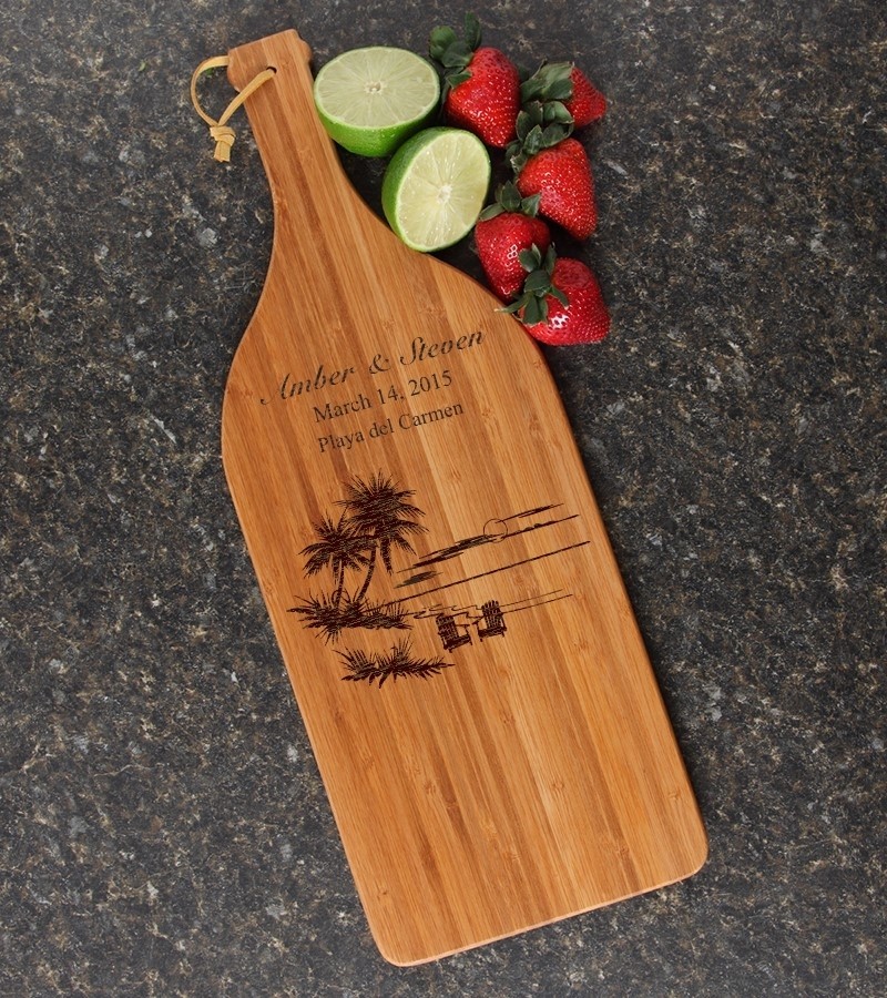 Personalized Cutting Board Engraved Bamboo 16 x 5 DESIGN 33