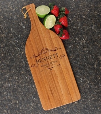 Personalized Cutting Board Engraved Bamboo 16 x 5 DESIGN 35