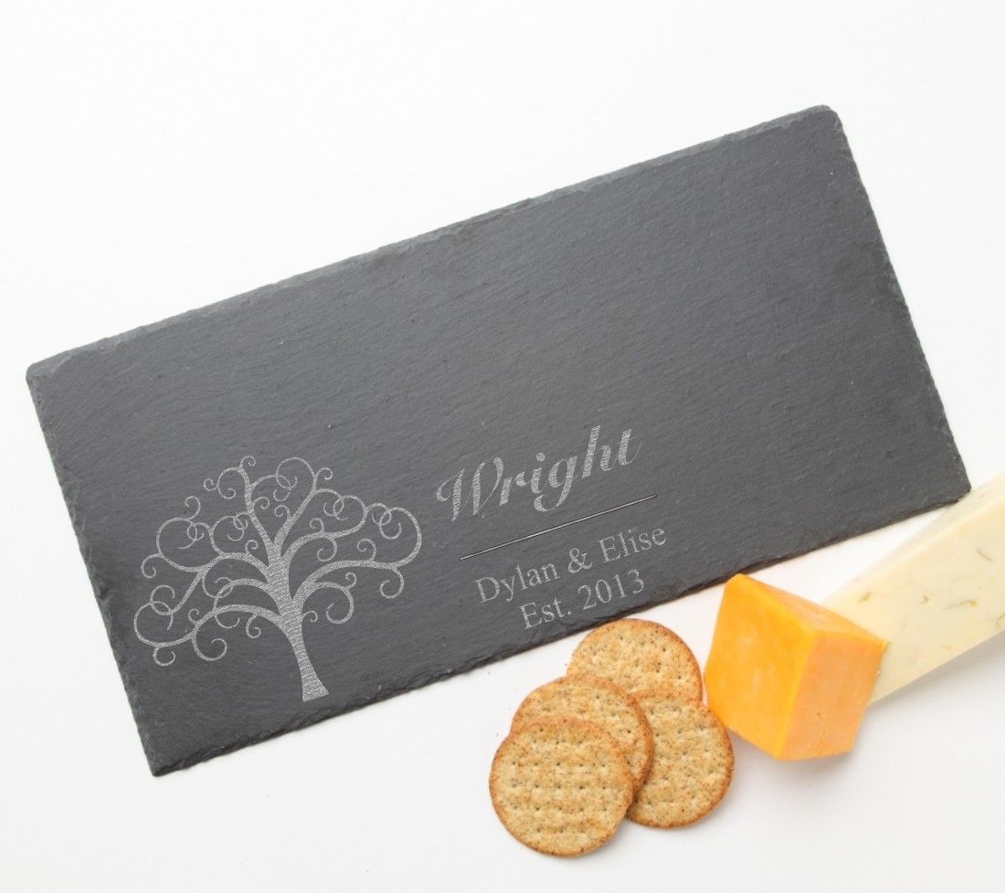 Personalized Slate Cheese Board 15 x 7 DESIGN 18