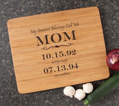 Engraved Bamboo Cutting Board Personalized 15x12 DESIGN 38