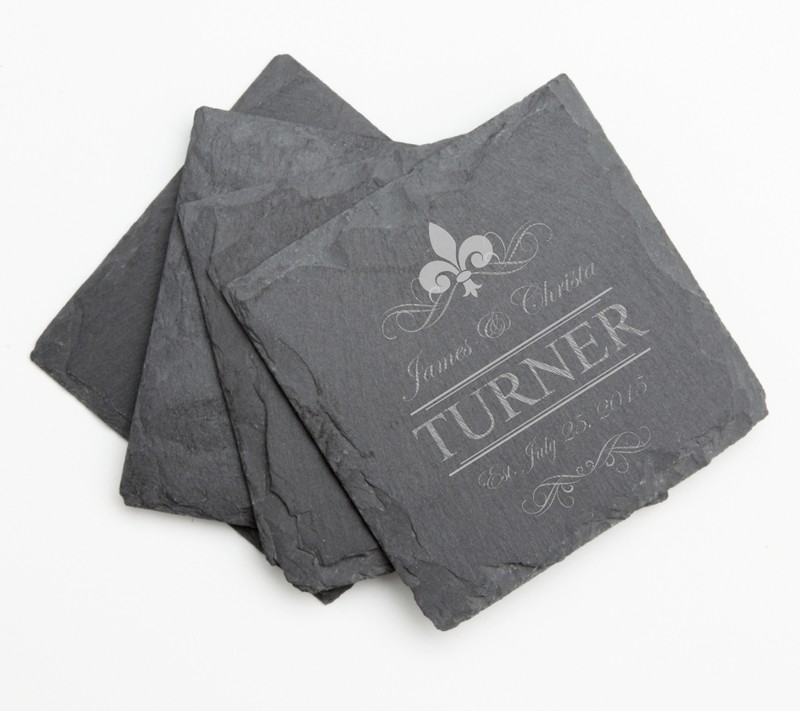 Personalized Slate Coasters Engraved Slate Coaster Set DESIGN 20