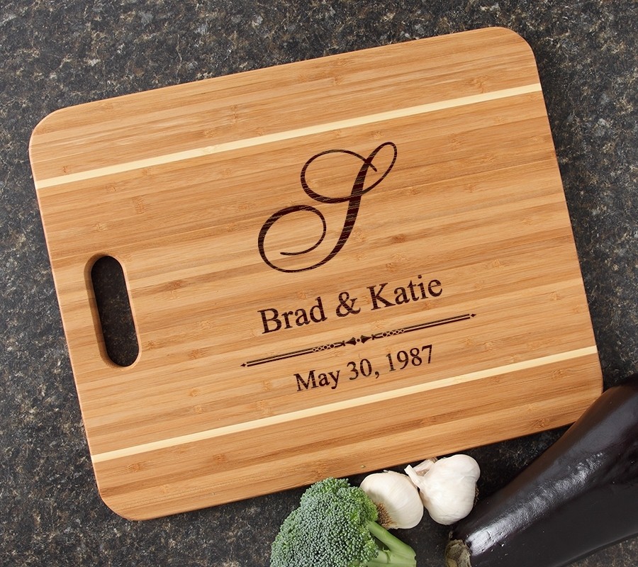 Personalized Cutting Board Engraved 15x12 Handle DESIGN 11