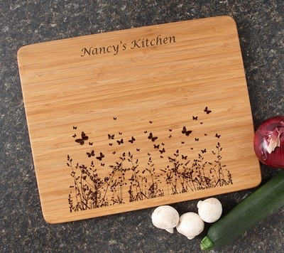Engraved Bamboo Cutting Board Personalized 15x12 DESIGN 30
