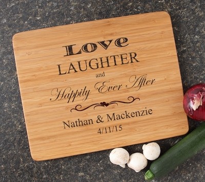 Engraved Bamboo Cutting Board Personalized 15x12 DESIGN 26