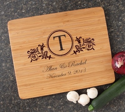 Engraved Bamboo Cutting Board Personalized 15x12 DESIGN 15