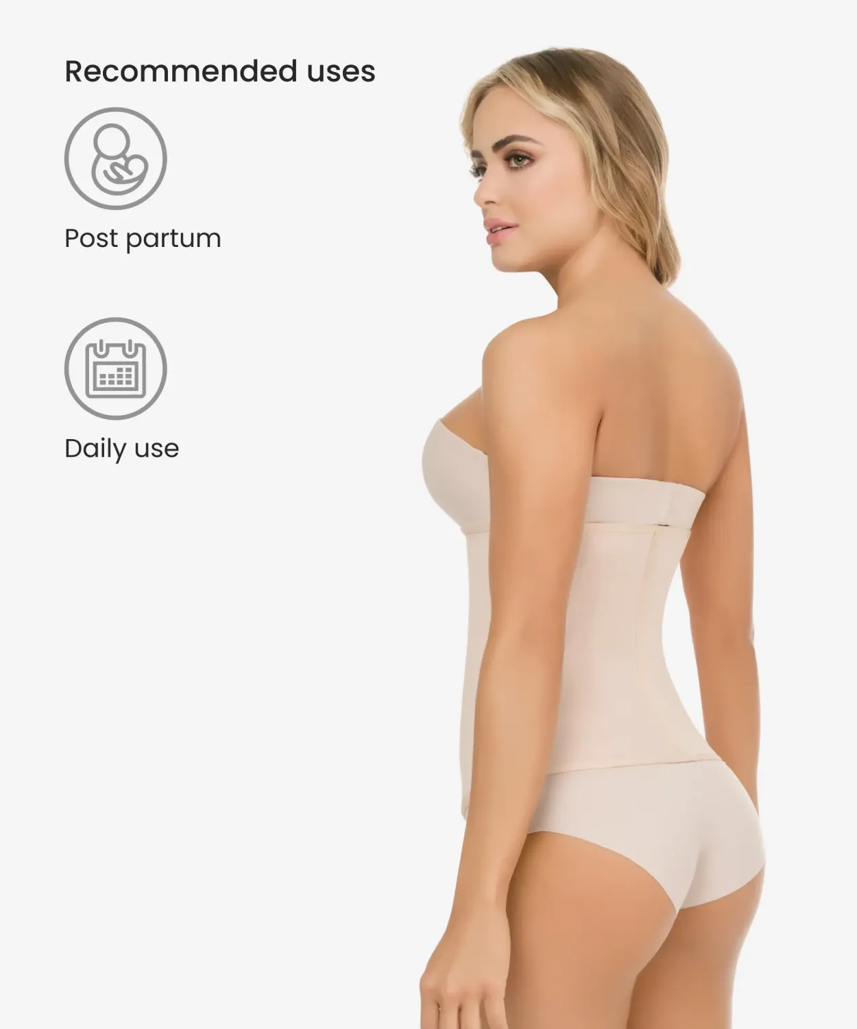 Thermal firm compression waist cincher