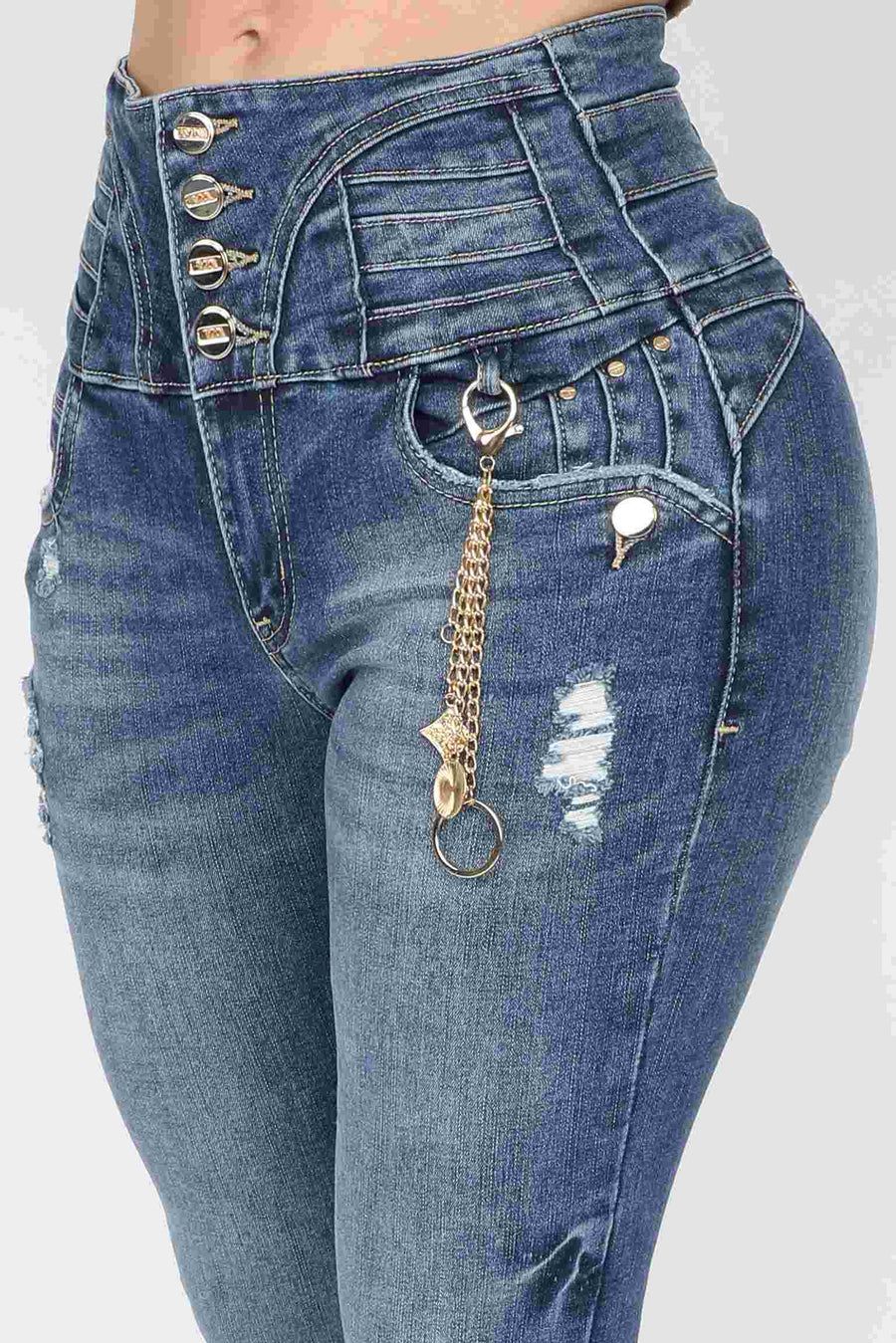 Women&#39;s Push Up Butt Lifting High Waisted Skinny Colombian Jeans