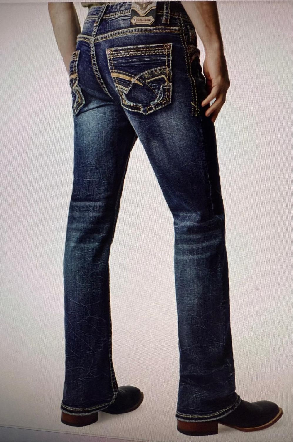 Men&#39;s Embroidered Straight Jeans
