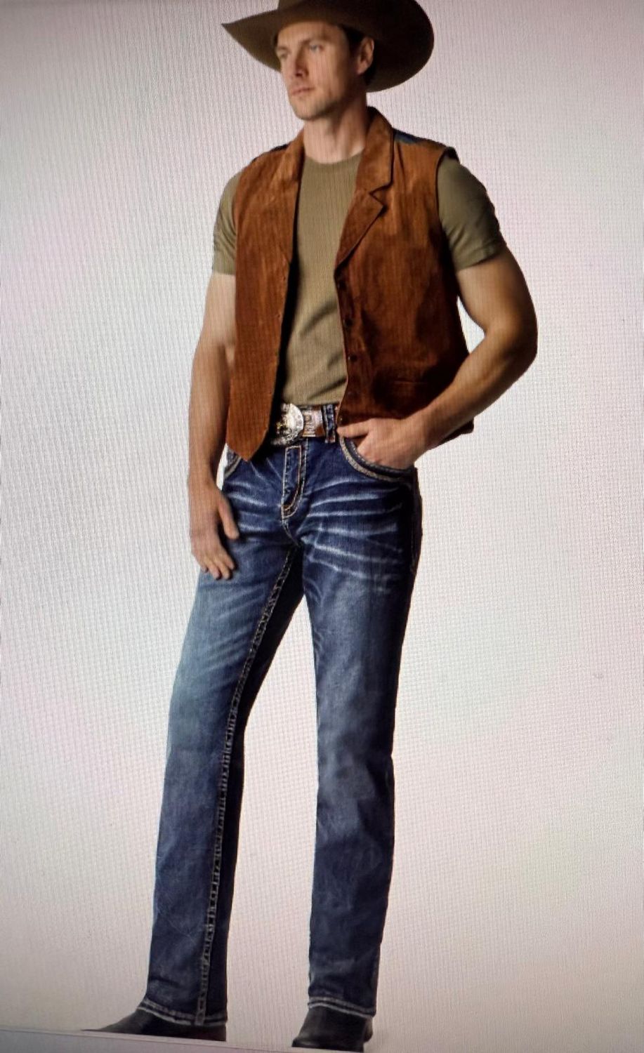 Men&#39;s Embroidered Straight Jeans