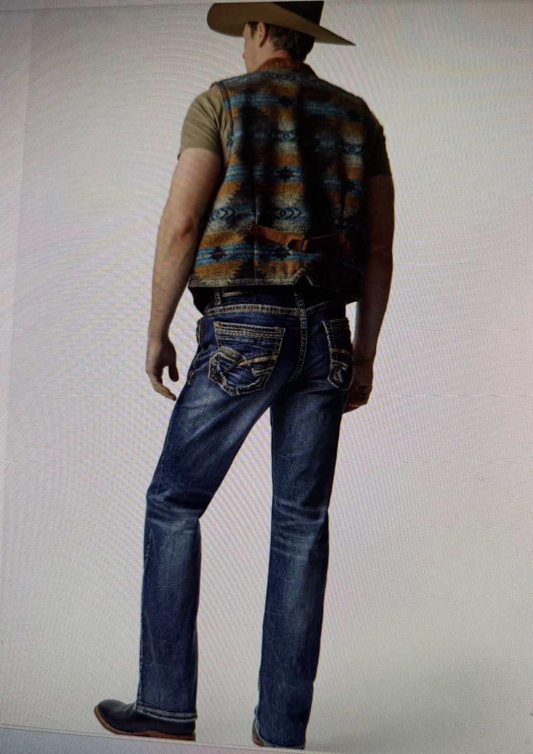 Men&#39;s Embroidered Straight Jeans