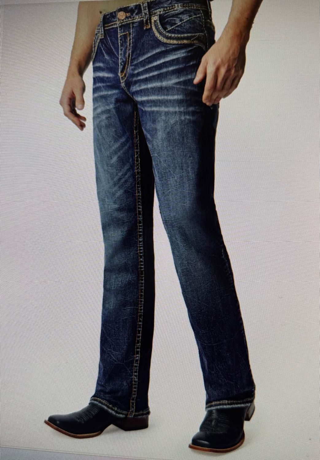Men&#39;s Embroidered Straight Jeans