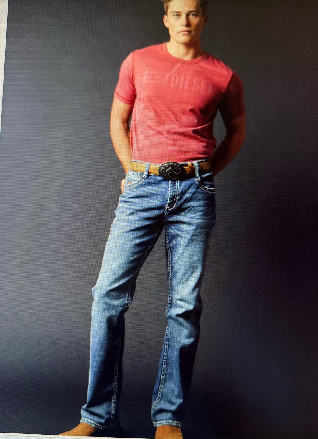 Men&#39;s Embroidered Straight Jeans