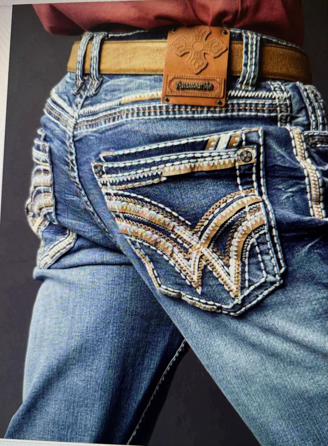 Men&#39;s Embroidered Straight Jeans