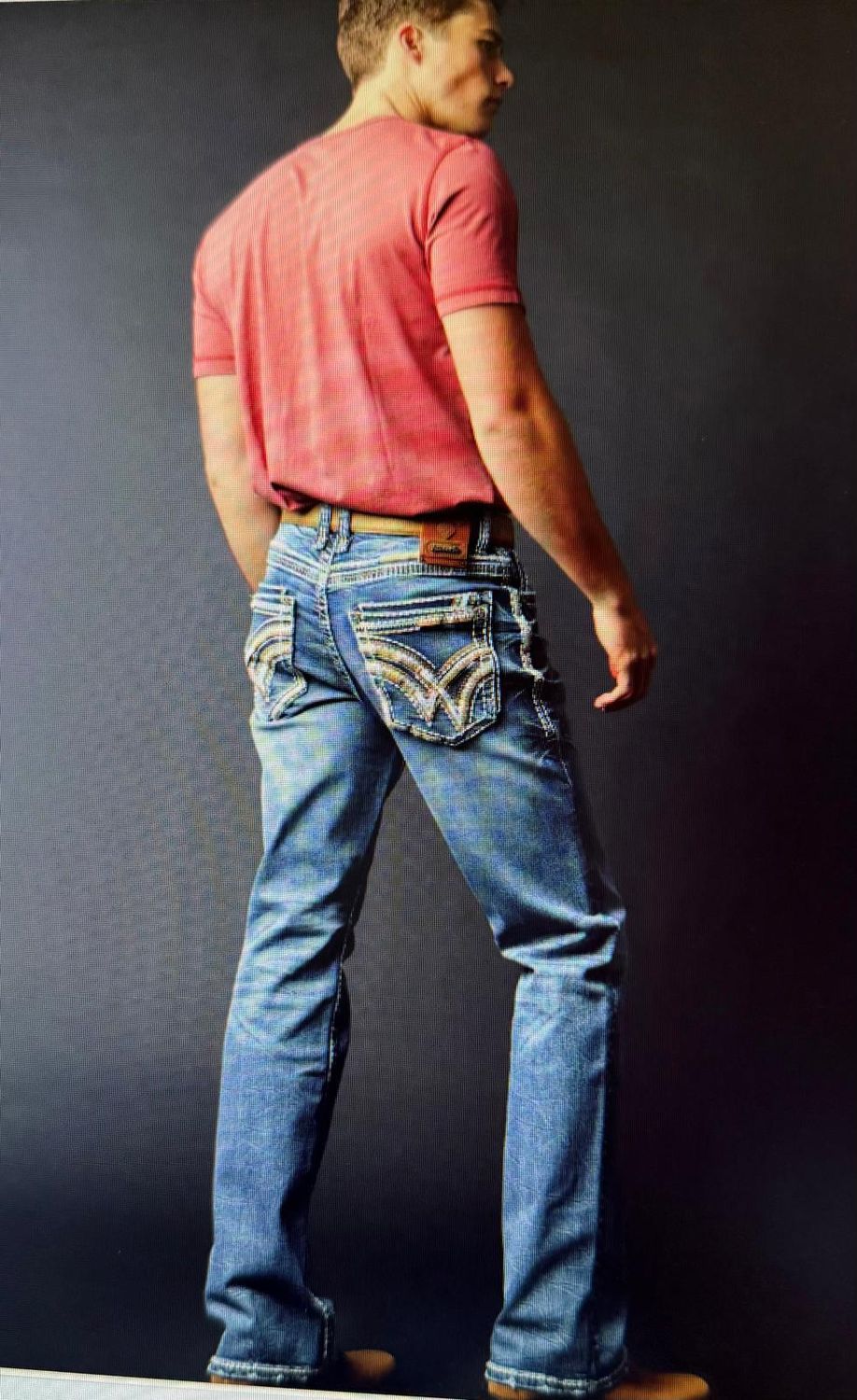 Men&#39;s Embroidered Straight Jeans