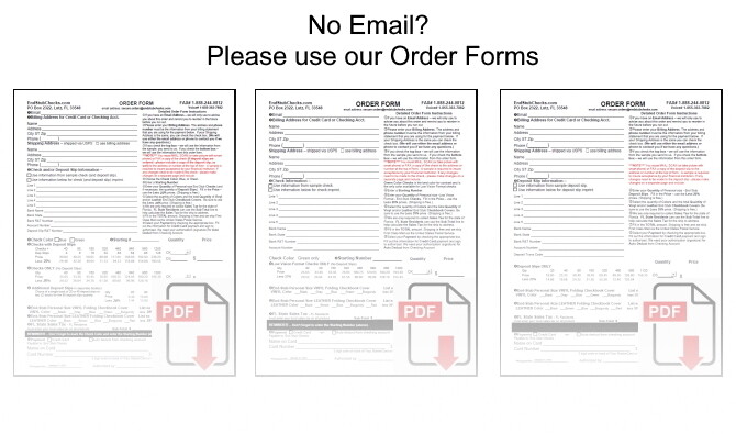 No Email? - Please use our Order Forms