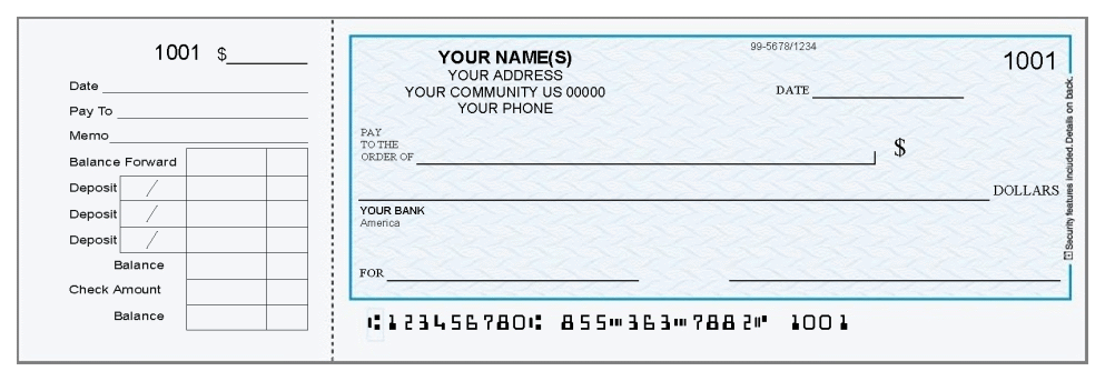 End-Stub Checks only (no Deposit Slips)