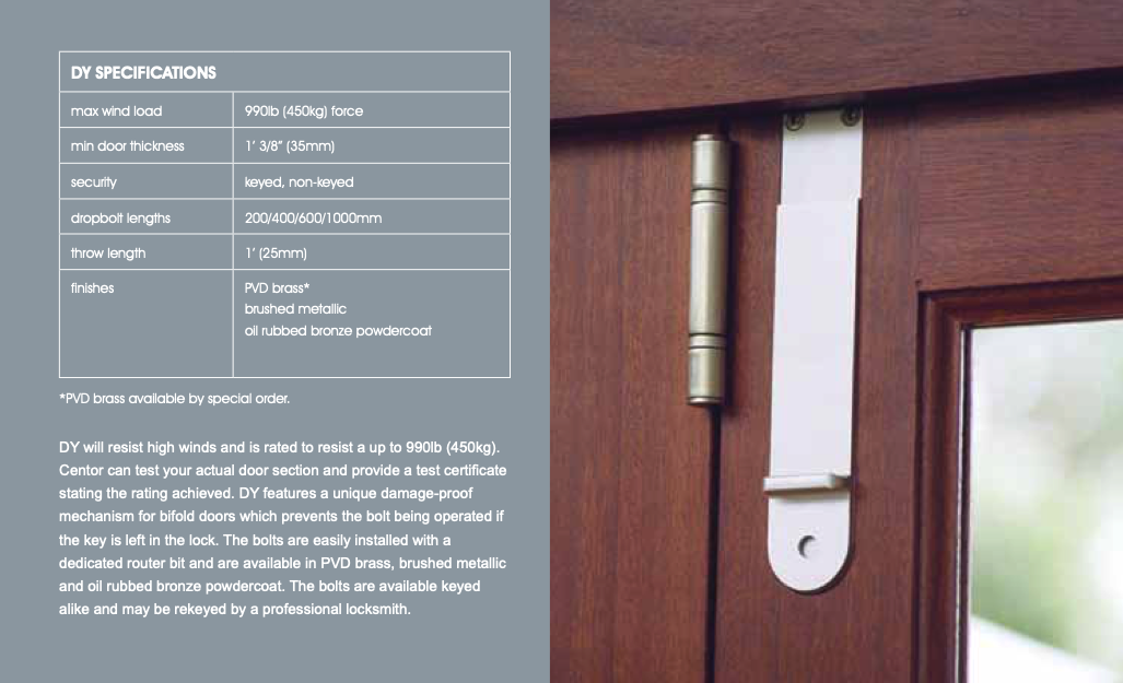 DROP-BOLTS (FLUSH MOUNT)