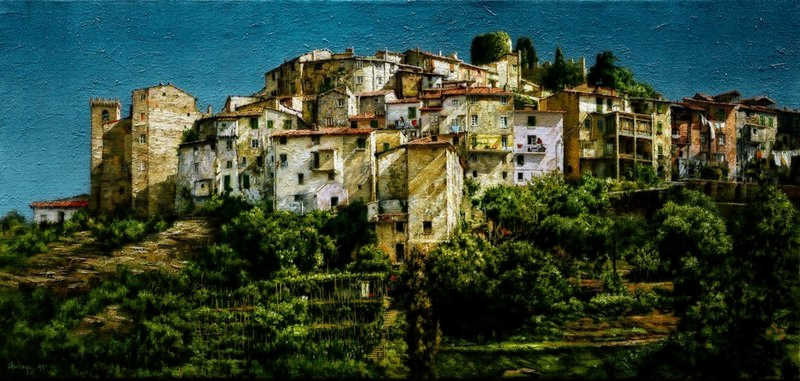 A Hilltop Town in Liguria