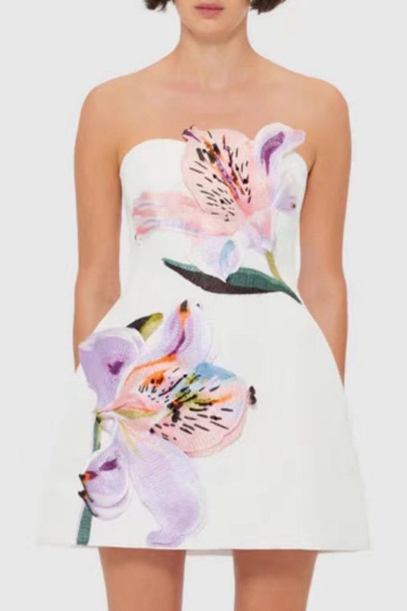 Lila Floral Mini Dress