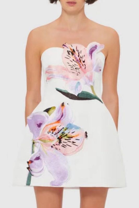 Lila Floral Mini Dress