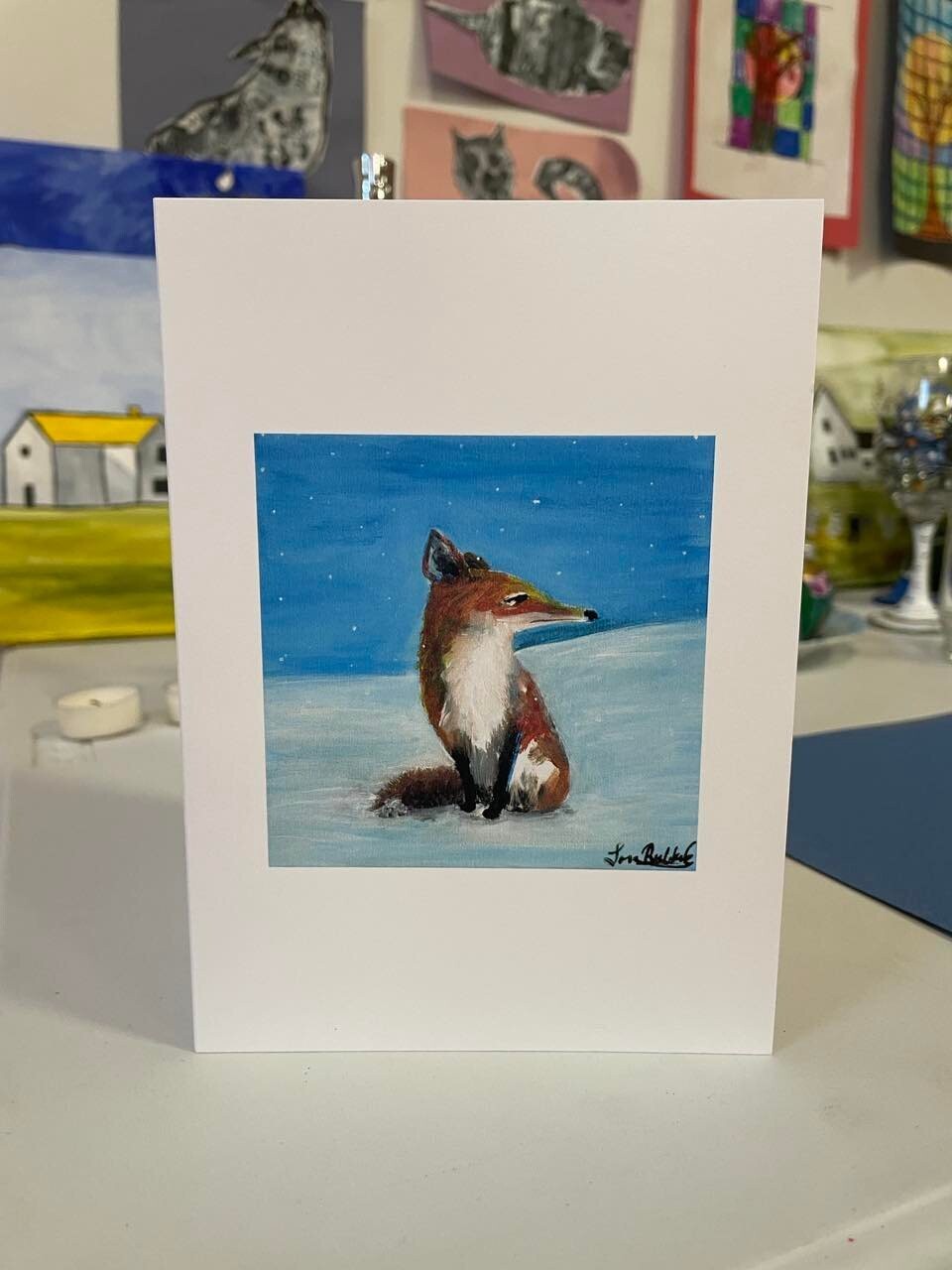 Fox in a Flurry 5/7 Greeting Card