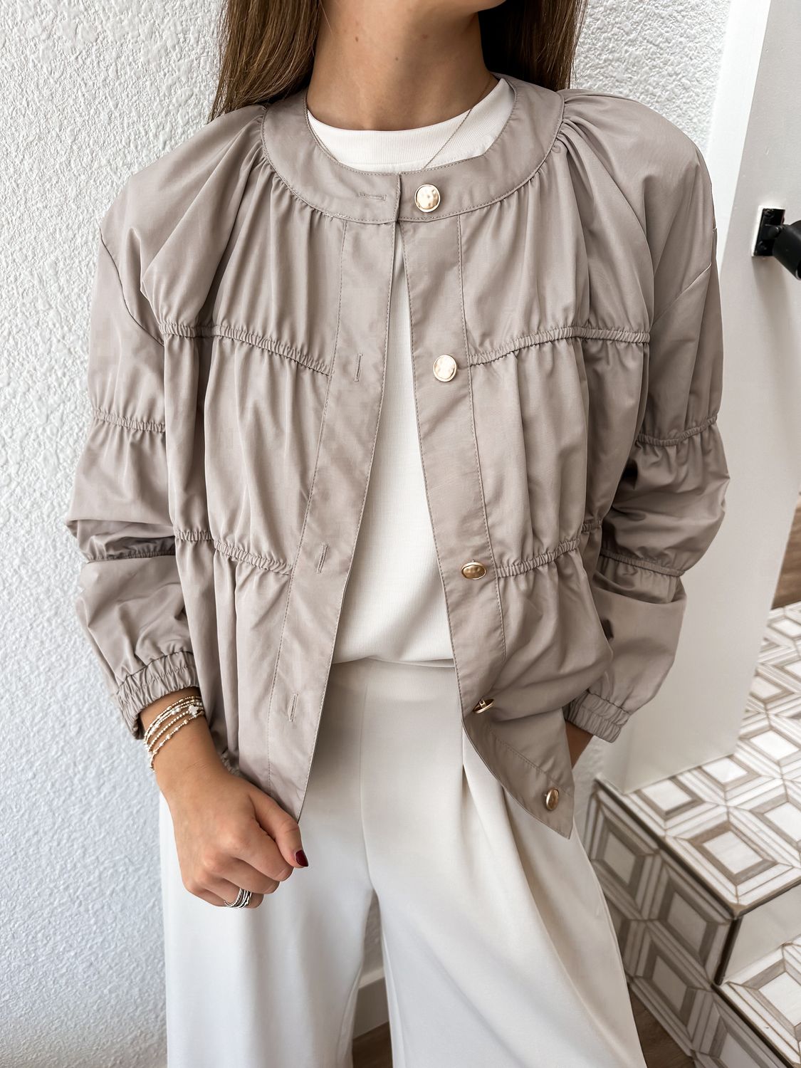 Khaki Blouson Jacket
