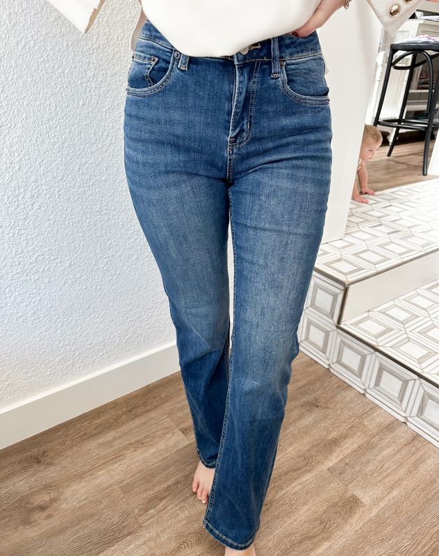 Do You Blue High Rise Straight Denim