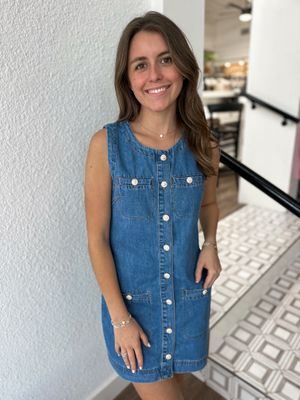 Classic Denim Button Up Dress