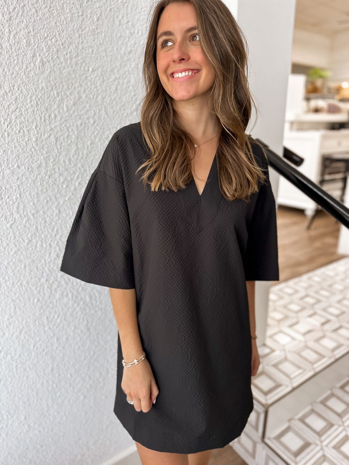 Midnight Minimalist Tunic Dress