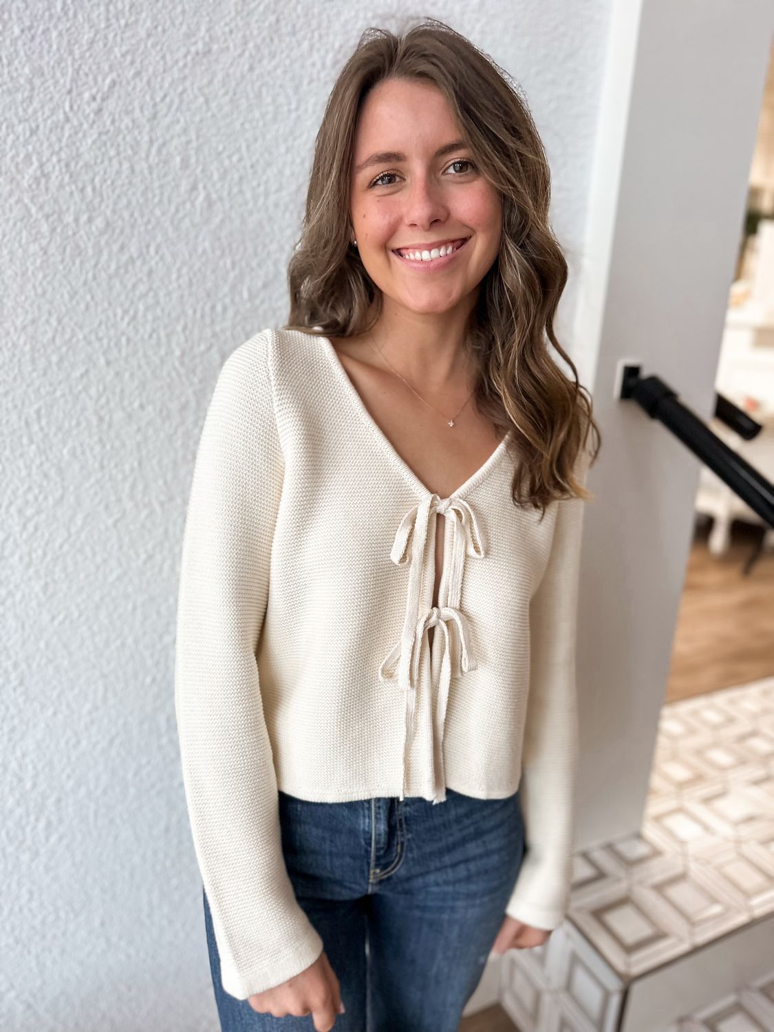 Vanilla Tie Front Cardigan