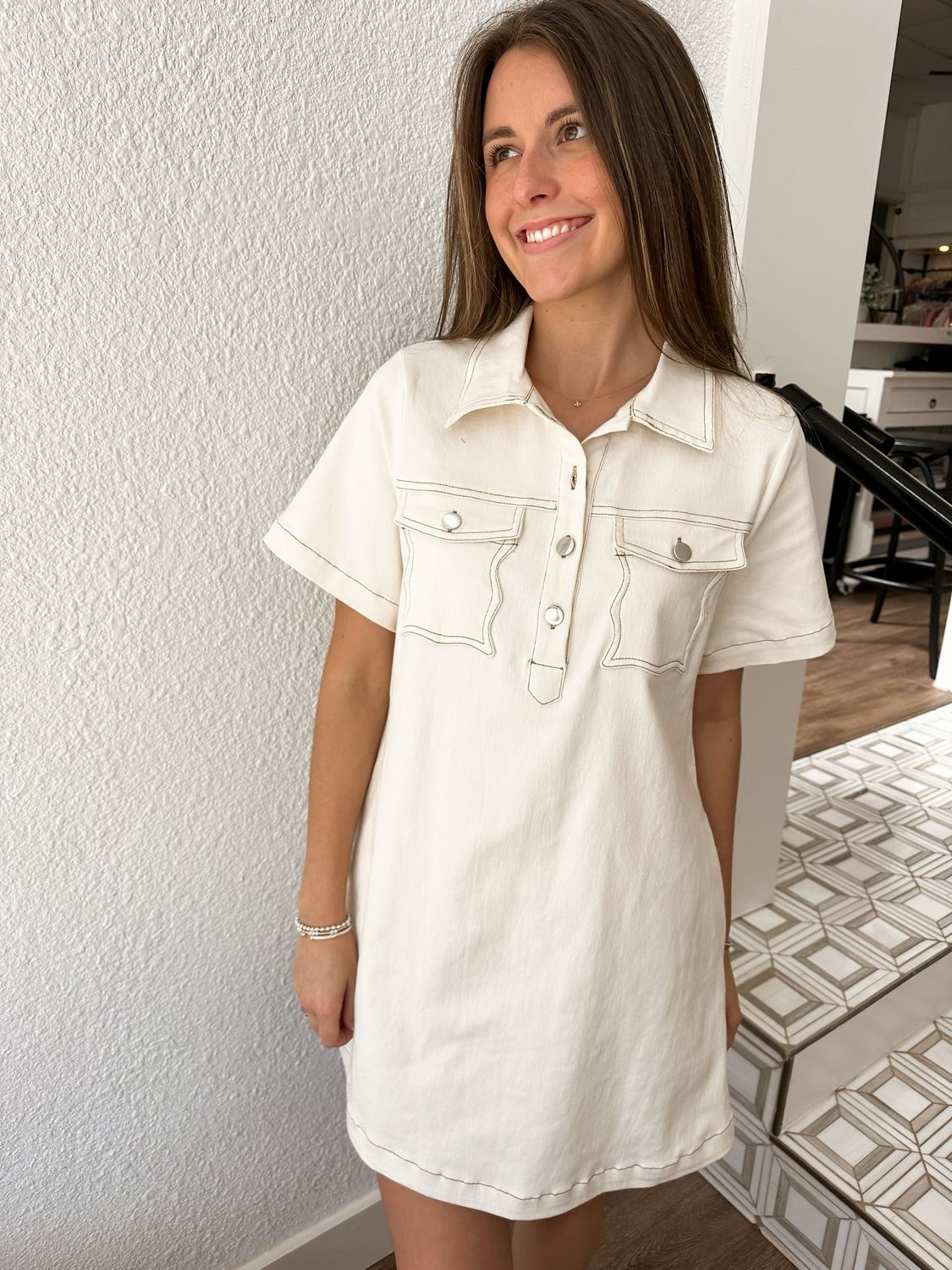 Sandstone Denim Dress