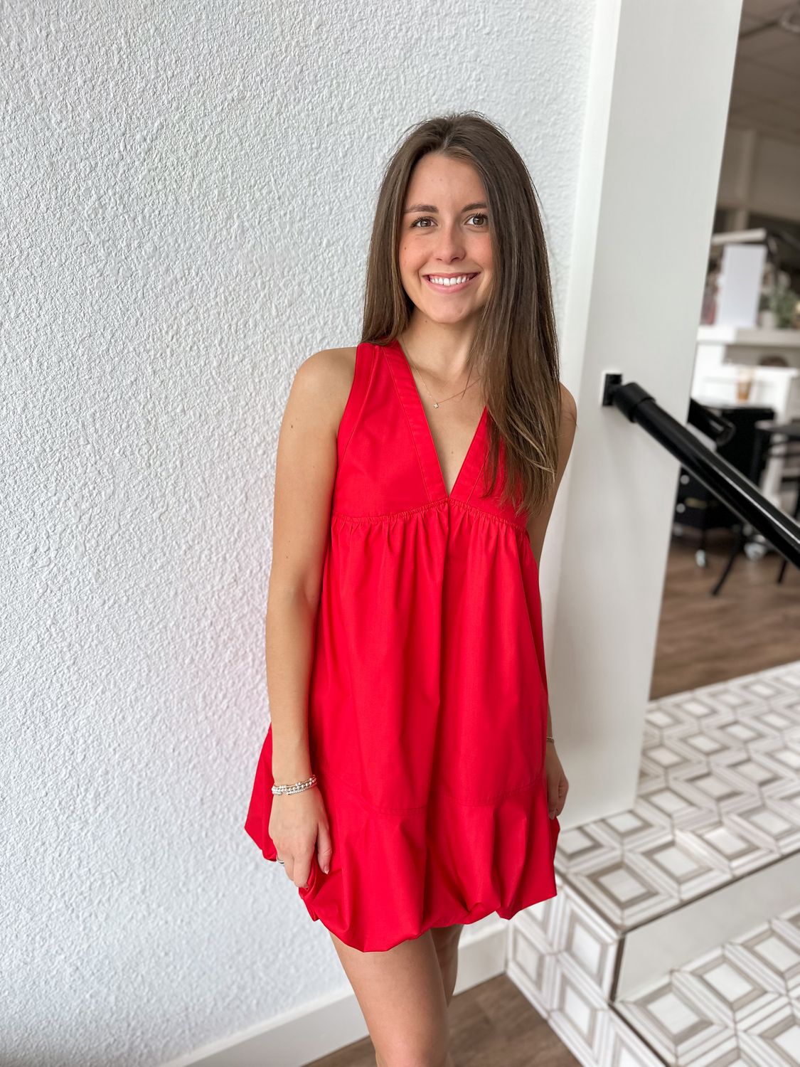 Cherry Twist Mini Dress