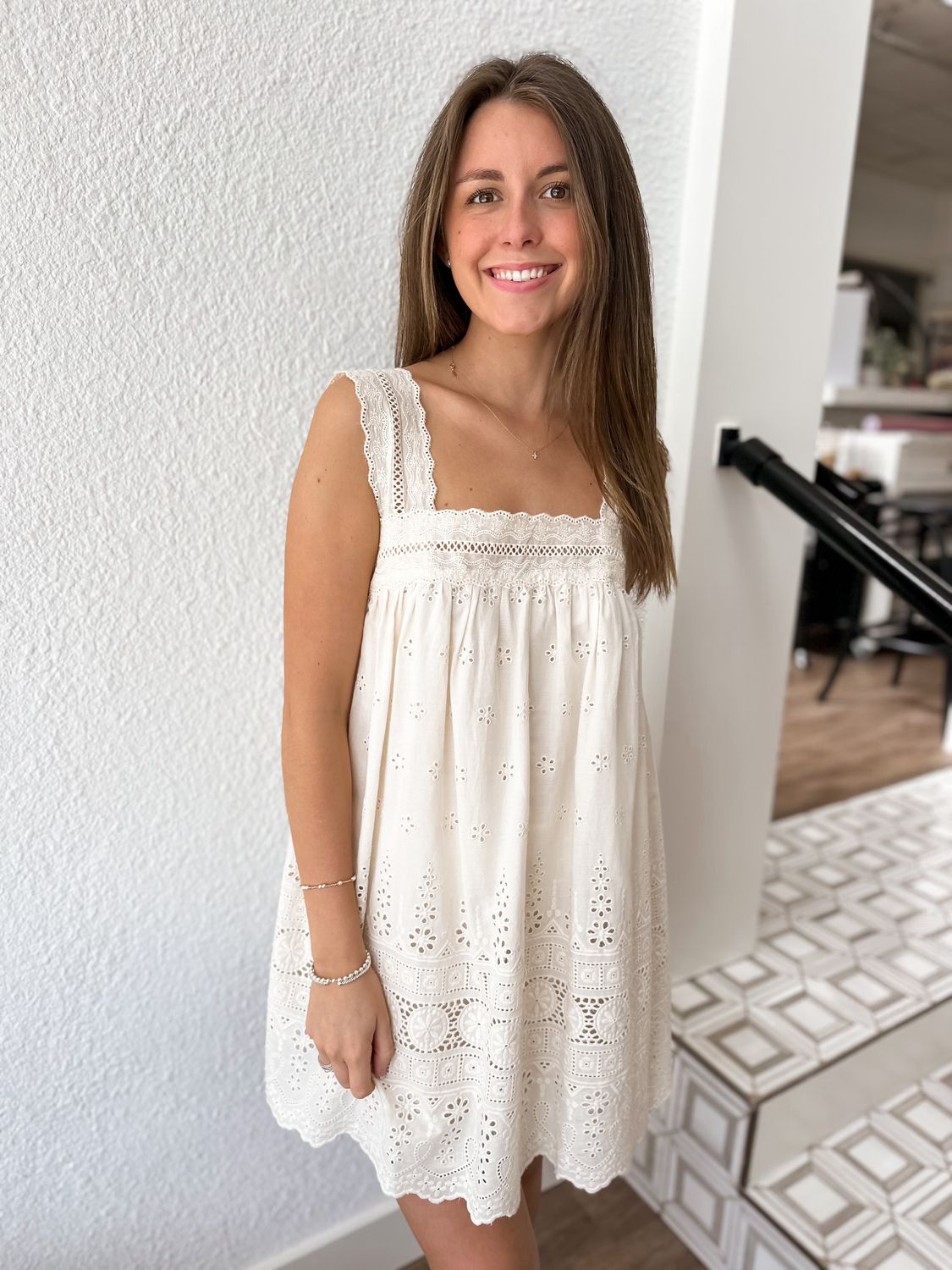 Willow Eyelet Mini Dress