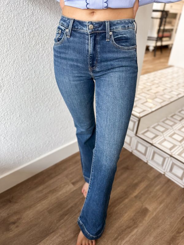The Heartbreaker Mid Rise Flare in Influencer